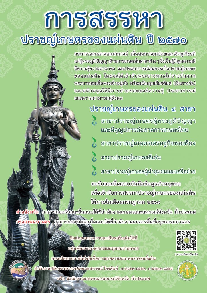 การสรรหาปราชญ์เกษตรของแผ่นดิน ประจำปี พ.ศ. 2570